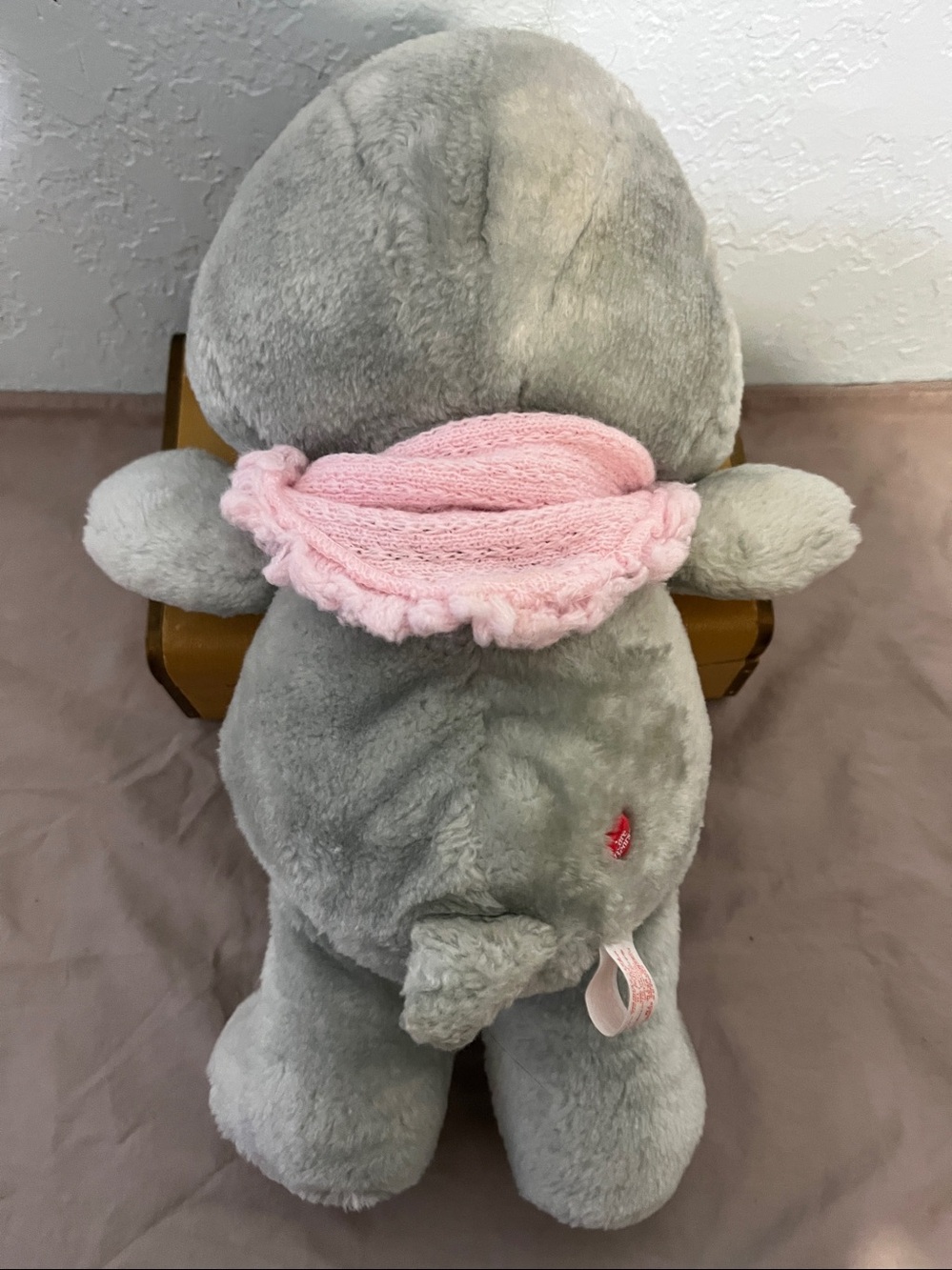 Kenner CARE BEARS Vintage 1983 15" GRAMS BEAR Grandma Gray Plush Toy - Picture 3 of 5
